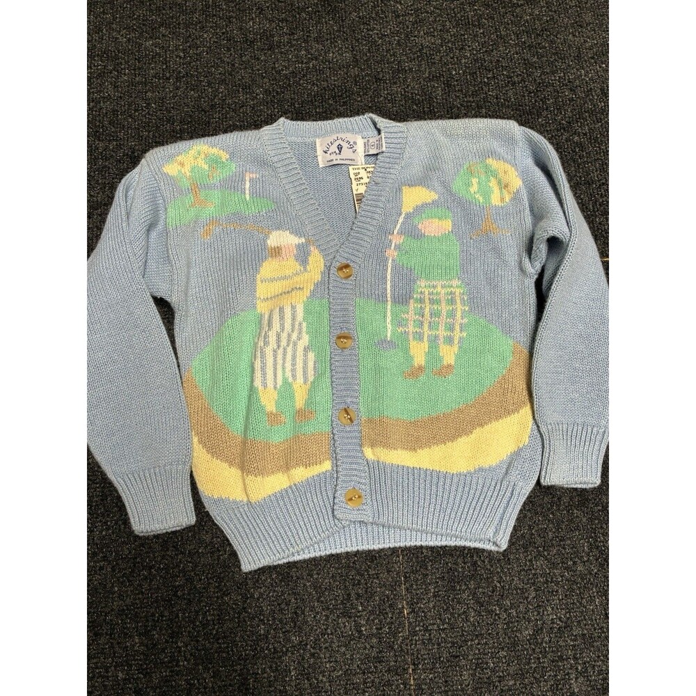 Vintage Kitestrings Kids Golf Knitted Cardigan NWT Size 4